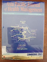 Image of Asia Pacific Journal Of Health Management