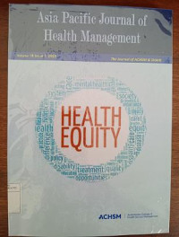 Image of Asia Pasific Journal Of Health Managemet : Health Equity